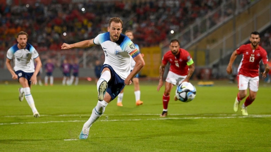 Được hưởng 2 quả phạt đền, ĐT Anh thắng giòn giã tại vòng loại EURO 2024