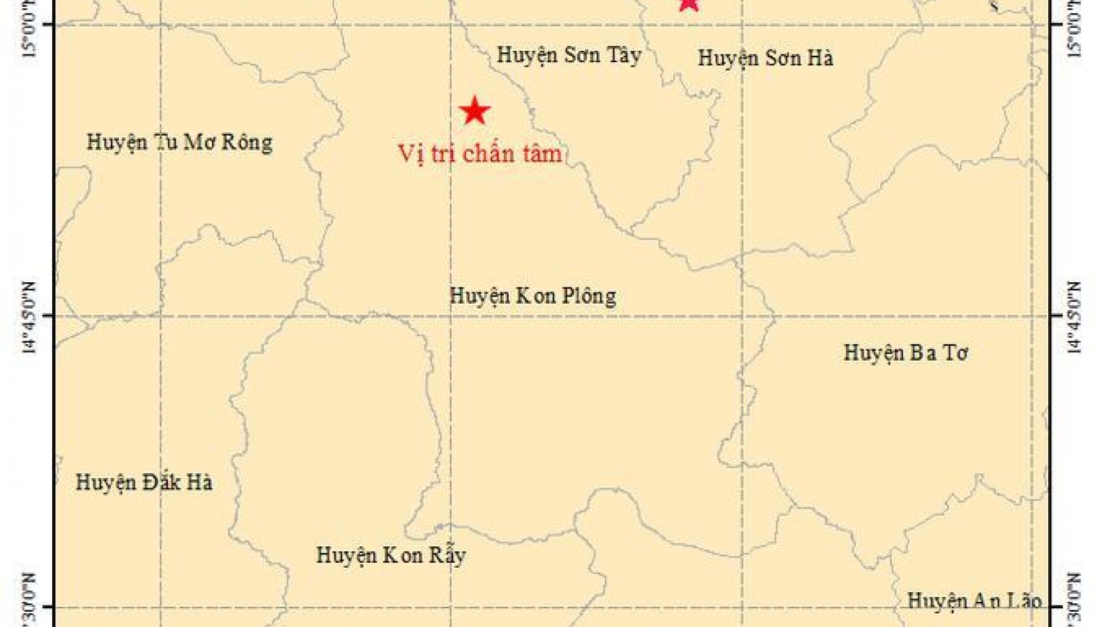 Kon Tum hit by 12 earthquakes in single day