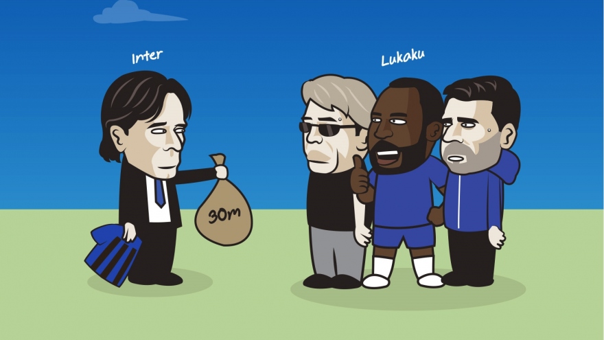 Biếm họa 24h: Lukaku nóng lòng chờ Inter Milan "giải cứu" khỏi Chelsea