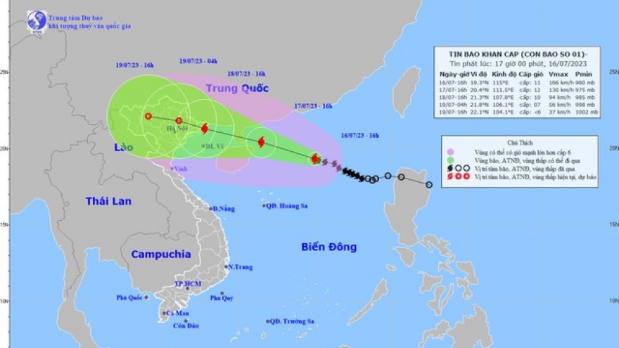 Thủ tướng Chính phủ chỉ đạo tập trung ứng phó với bão số 1