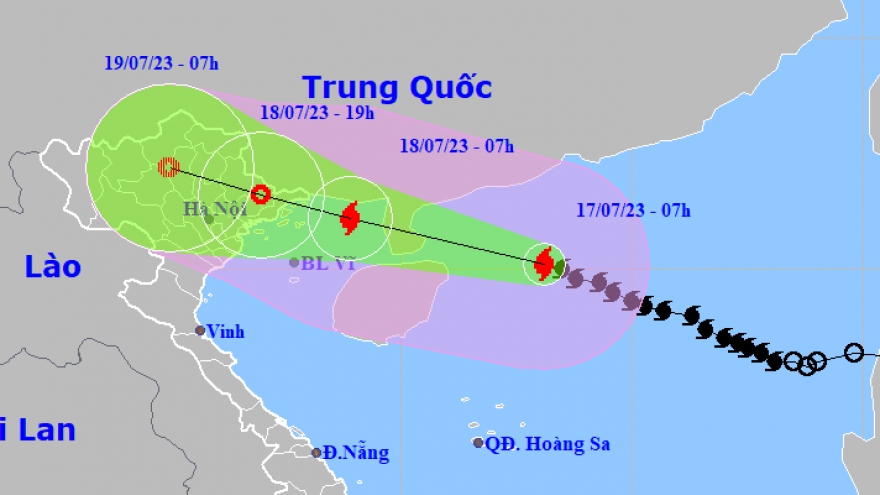 Bão số 1 tiếp tục di chuyển nhanh, hướng vào Quảng Ninh và Hải Phòng