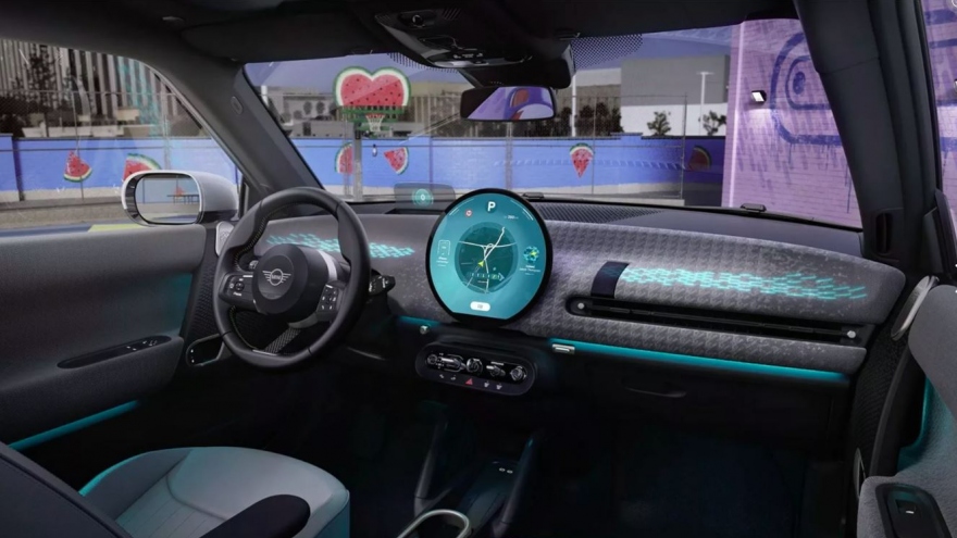 Mini Cooper EV 2024 lộ ảnh nội thất mang thiết kế tương lai