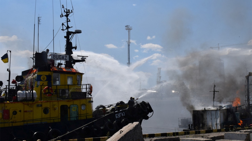 Nga tiếp tục tập kích các thành phố cảng chiến lược của Ukraine