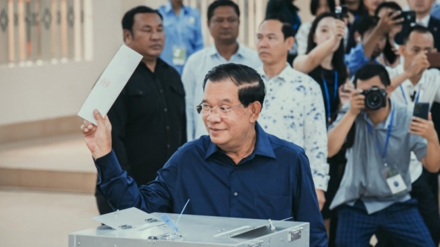 Đảng của ông Hun Sen trên đường giành thắng lợi áp đảo