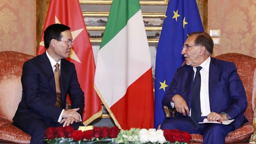 President Vo Van Thuong meets with Italian Senate President
