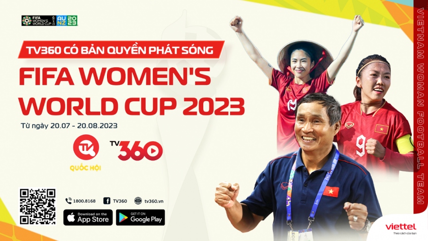 TV360 có bản quyền phát sóng trọn vẹn 64 trận đấu World Cup nữ 2023