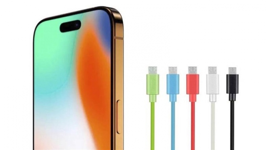 iPhone 15 sẽ đi kèm cáp sạc USB-C đa sắc khi ra mắt