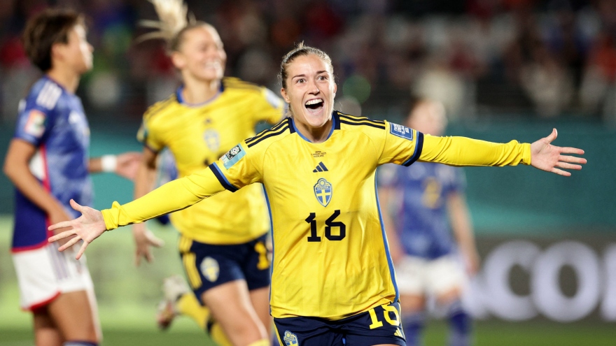 Kết quả World Cup nữ 2023 ngày 11/8: ĐT nữ Thuỵ Điển thắng nghẹt thở Nhật Bản