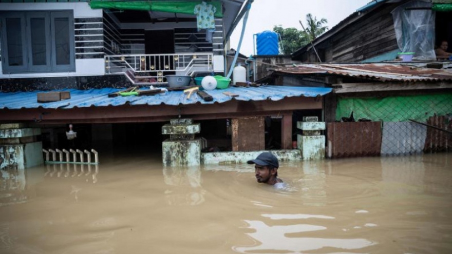 Lũ lụt và sạt lở đất ở Myanmar khiến 40.000 người phải sơ tán