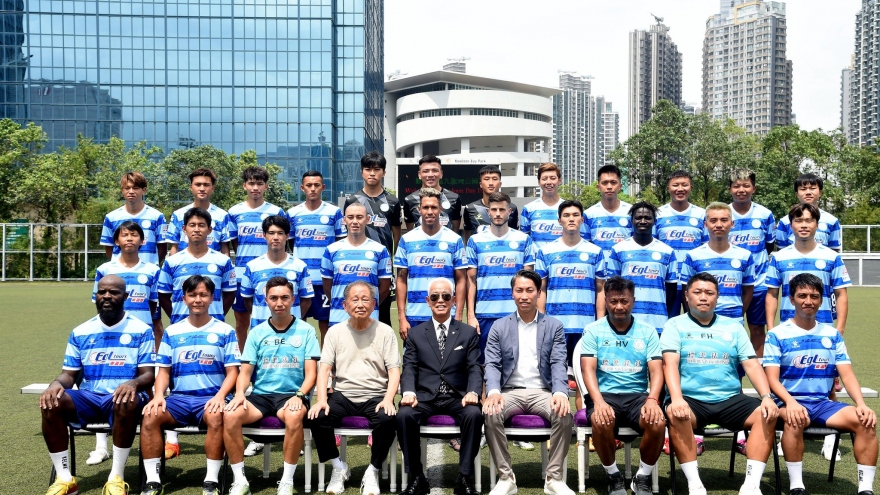 Đội bóng Hong Kong (Trung Quốc) dùng 9 cầu thủ ngoại trong trận gặp Hải Phòng FC