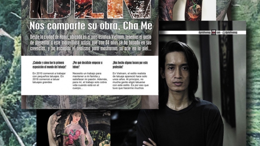 Tú Đen - nghệ sĩ xăm hình người Việt lên trang bìa báo quốc tế
