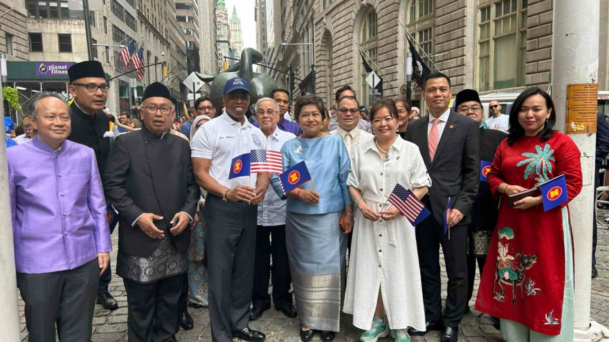 Lễ thượng cờ ASEAN tổ chức long trọng tại thành phố New York, Mỹ