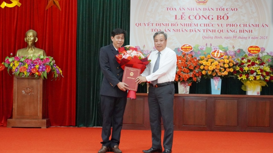 Ông Võ Bá Lưu làm Phó Chánh án Tòa án Nhân dân tỉnh Quảng Bình