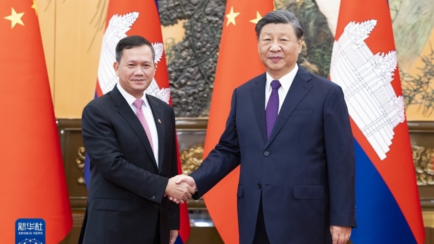 Lãnh đạo Trung Quốc tiếp và hội đàm với Thủ tướng Campuchia Hun Manet