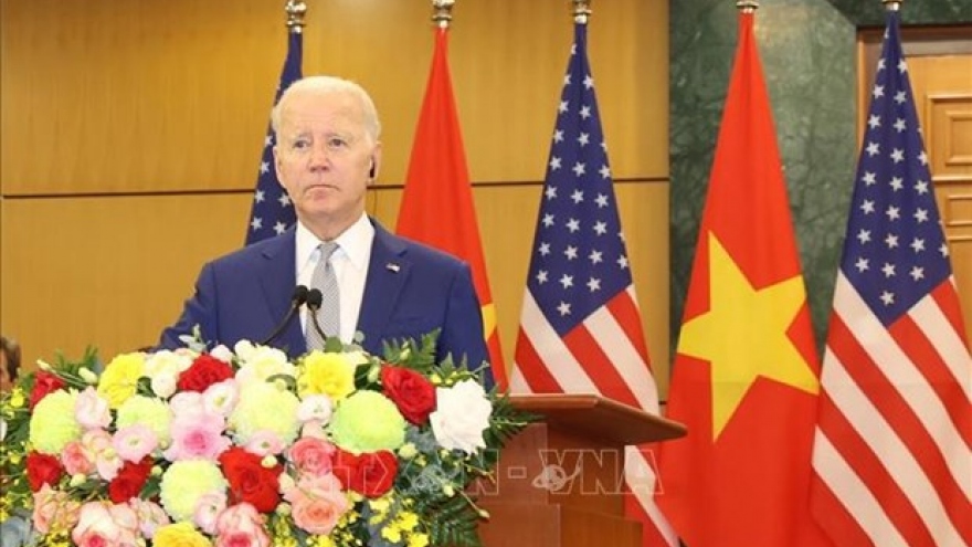 Address by US President to press following talks with Party leader Nguyen Phu Trong