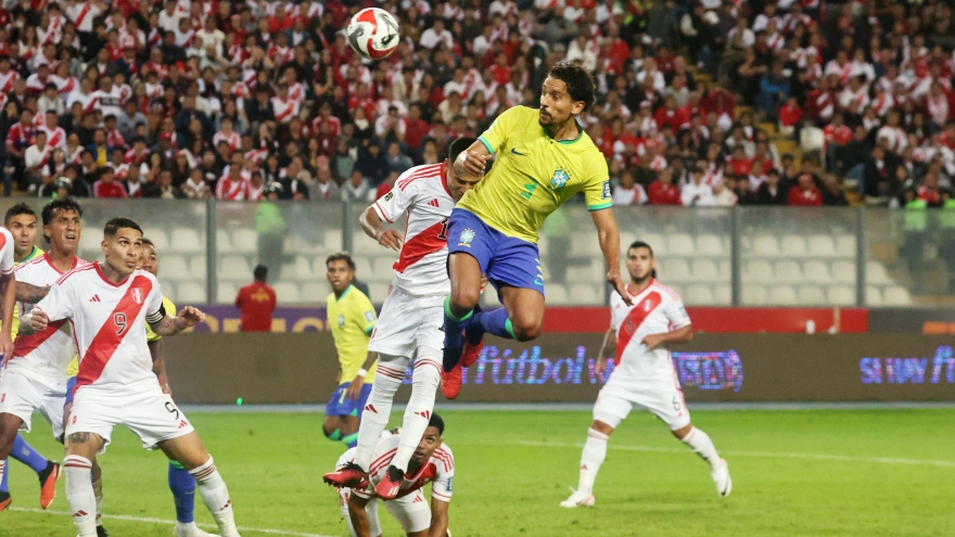 Neymar kiến tạo, Marquinhos ghi bàn phút 90, ĐT Brazil thắng nhọc ĐT Peru