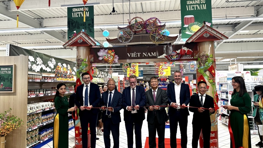 Khai trương tuần lễ hàng Việt Nam tại hệ thống siêu thị Pháp