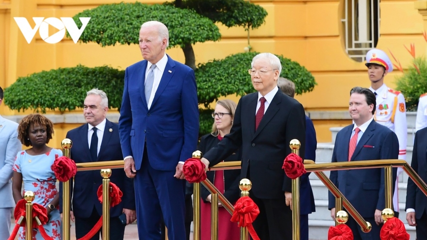 Toàn cảnh Lễ đón Tổng thống Hoa Kỳ Joe Biden tại Phủ Chủ tịch