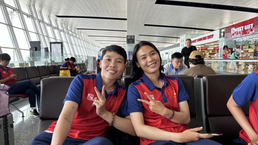 ĐT nữ Việt Nam khởi hành tới Trung Quốc, bắt đầu chinh phục thử thách ASIAD 19