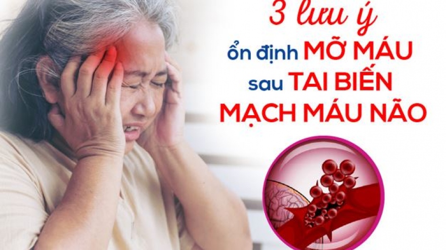 3 lưu ý để ổn định mỡ máu sau tai biến mạch máu não