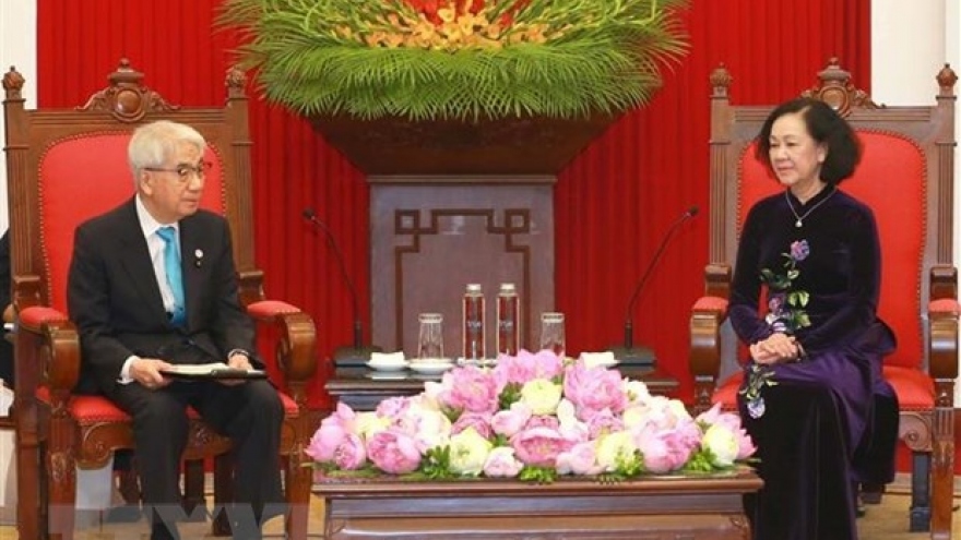 Thường trực Ban Bí thư Trương Thị Mai tiếp Chủ tịch Thượng viện Nhật Bản
