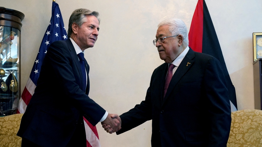 Ngoại trưởng Mỹ gặp Tổng thống Palestine tại Jordan