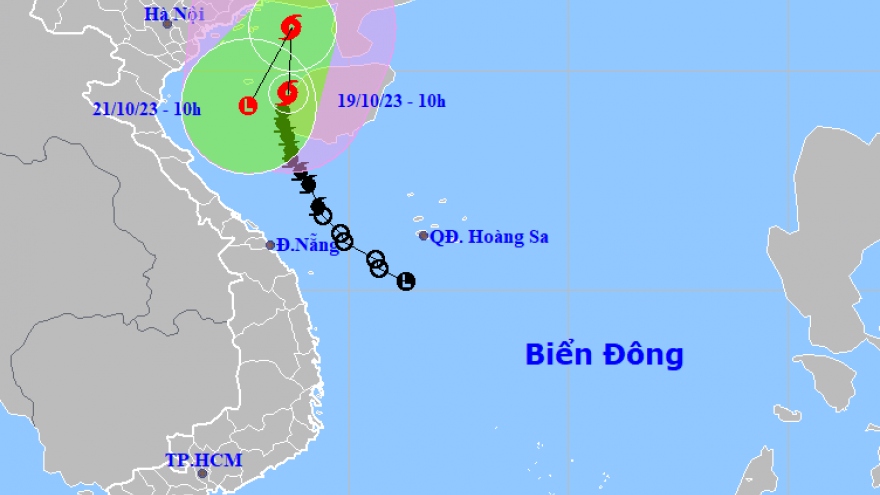 Bão số 5 đang di chuyển theo chậm theo hướng Bắc