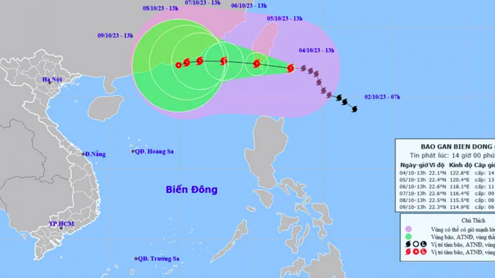 Typhoon KOINU unlikely to affect Vietnam’s mainland