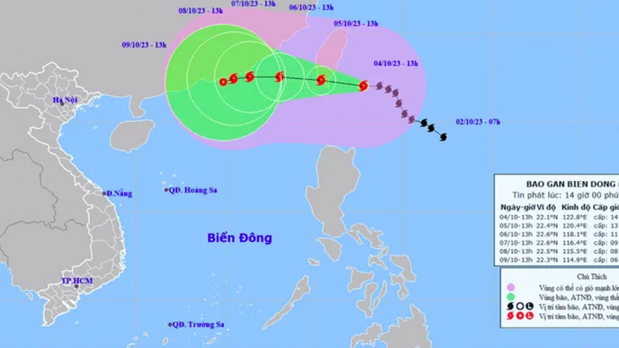 Typhoon KOINU unlikely to affect Vietnam’s mainland