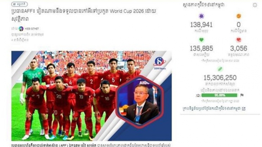 AFF President impressed with Vietnamese football: Cambodian website