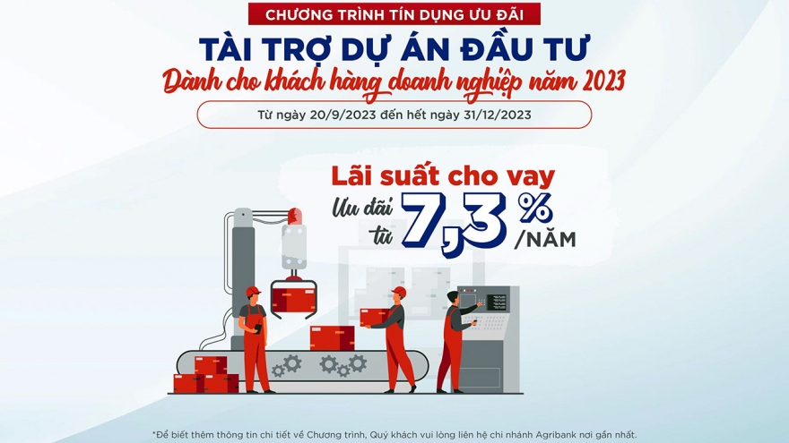 Agribank cho vay ưu đãi doanh nghiệp đầu tư dự án 5 ngành trọng điểm