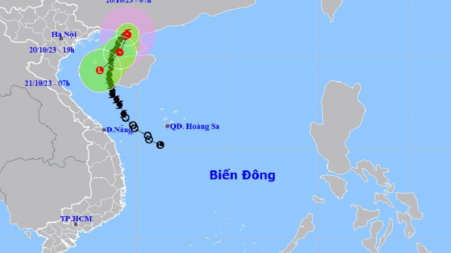 Bão số 5 đã suy yếu thành áp thấp nhiệt đới