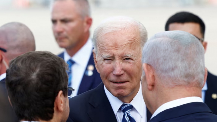Tổng thống Mỹ Joe Biden đã đến Israel