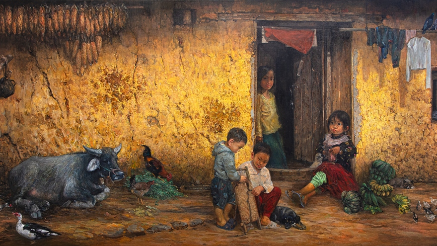 Cảnh sắc và con người Hà Giang trong tranh của họa sĩ Bùi Văn Tuất