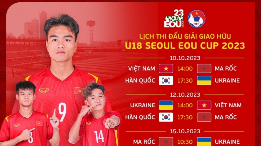 Lịch thi đấu U18 Seoul EOU Cup 2023: U18 Việt Nam gây bất ngờ?