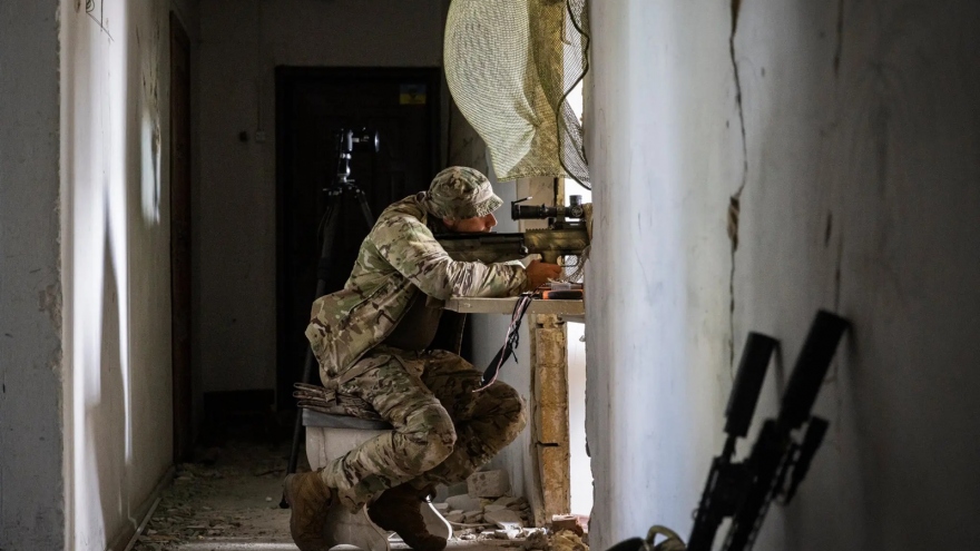 Những hình ảnh hiếm về lực lượng bắn tỉa của Ukraine trên chiến trường