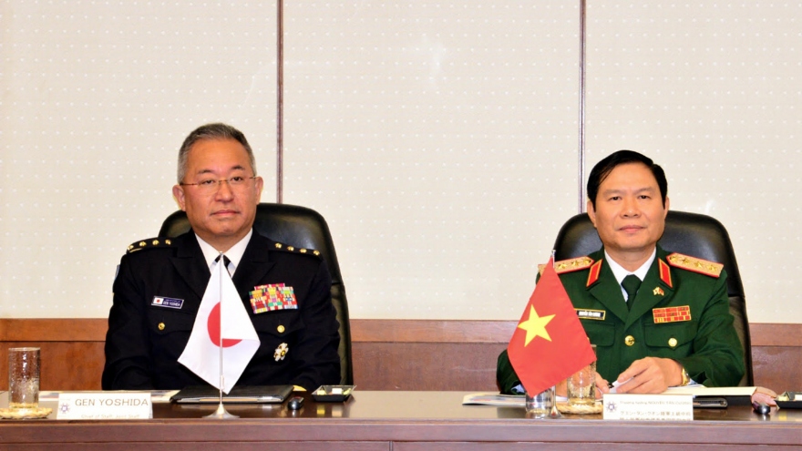 Thượng tướng Nguyễn Tân Cương hội đàm với Tham mưu trưởng Liên quân Nhật Bản