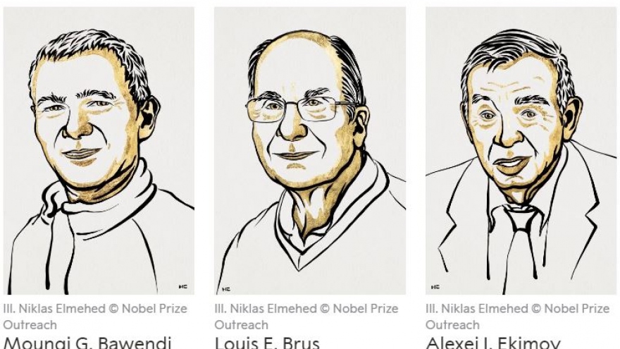 Giải Nobel Hóa học 2023 vinh danh 3 nhà khoa học nghiên cứu chấm lượng tử