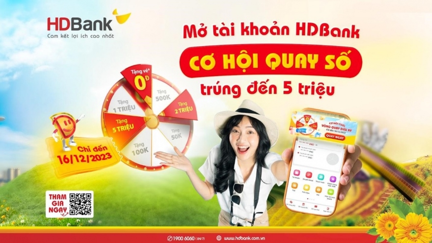 Khách hàng hốt lộc cuối năm khi mở tài khoản HDBank