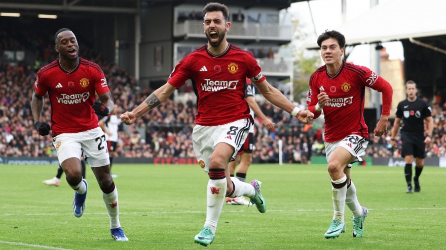 Bruno ghi bàn phút 90, MU thắng nghẹt thở Fulham ở vòng 11 Ngoại hạng Anh