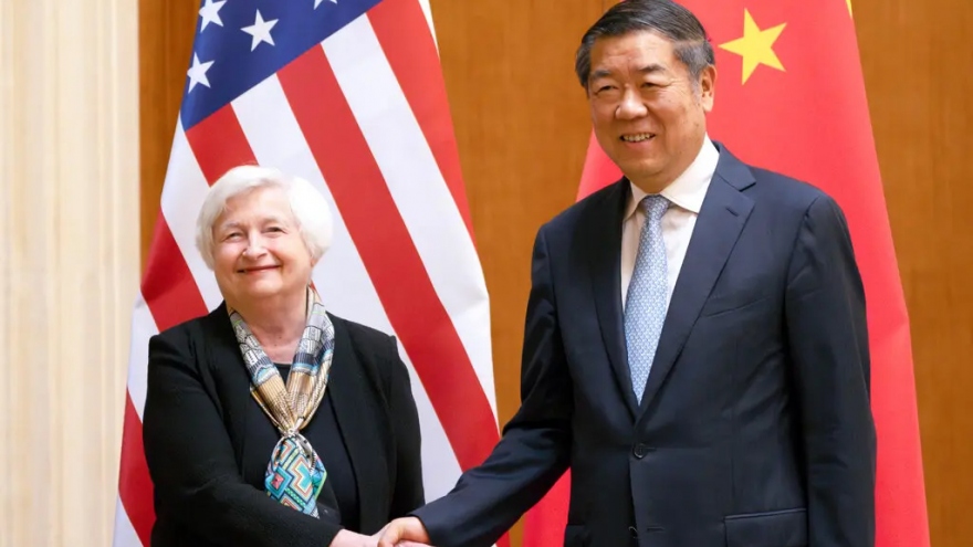 Bộ trưởng Tài chính Mỹ sẽ gặp Phó Thủ tướng Trung Quốc