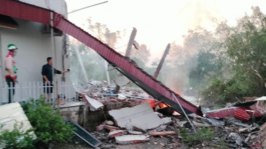 Nổ lớn gây sập nhà, chết người ở Kim Sơn, Ninh Bình