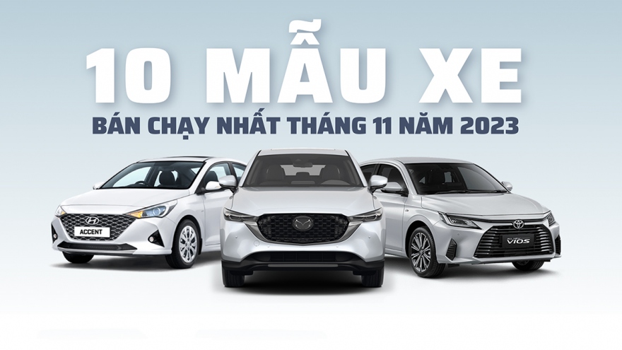 Top 10 mẫu xe bán chạy nhất tháng 11: Xe Nhật áp đảo, Toyota đóng góp 3 cái tên