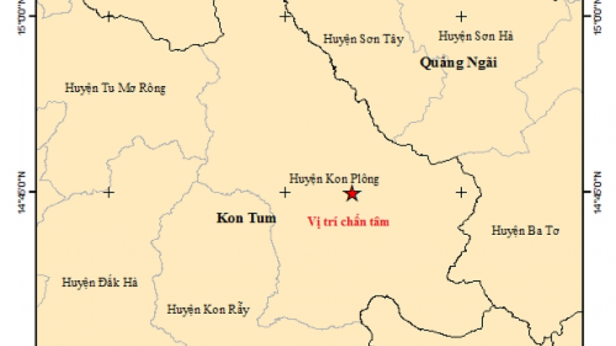 Kon Tum xảy ra động đất