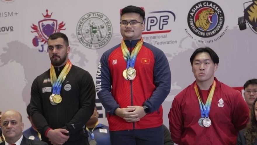 Lực sĩ Việt Nam giành HCV giải vô địch powerlifting châu Á 2023