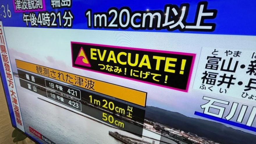Động đất mạnh khiến Nhật Bản phải đưa ra cảnh báo sóng thần cấp cao nhất