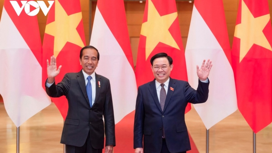 Top Vietnamese legislator hosts Indonesian President