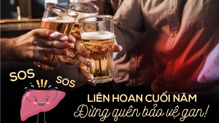 Liên hoan, tiệc tùng cuối năm - Đừng quên bảo vệ gan