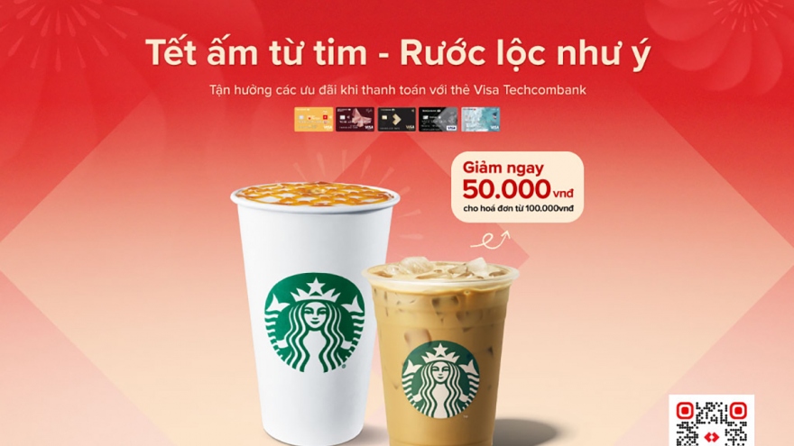 Techcombank hợp tác toàn diện cùng Starbucks Vietnam