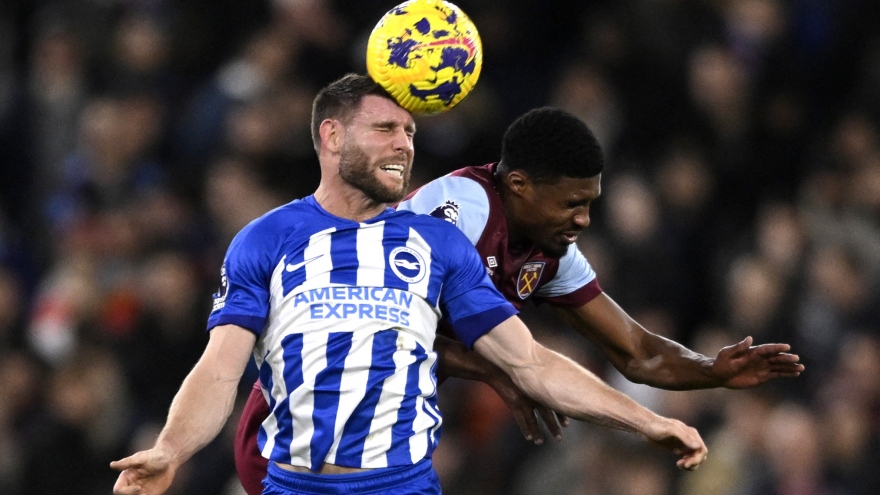 Kết quả vòng 20 Ngoại hạng Anh: West Ham hòa hú vía trước Brighton